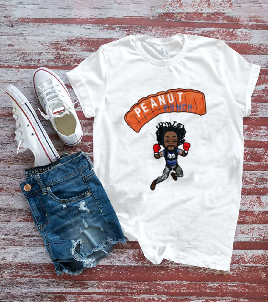 Charles Tillman Peanut Punch Parachute Skydiving Adventure T-Shirt