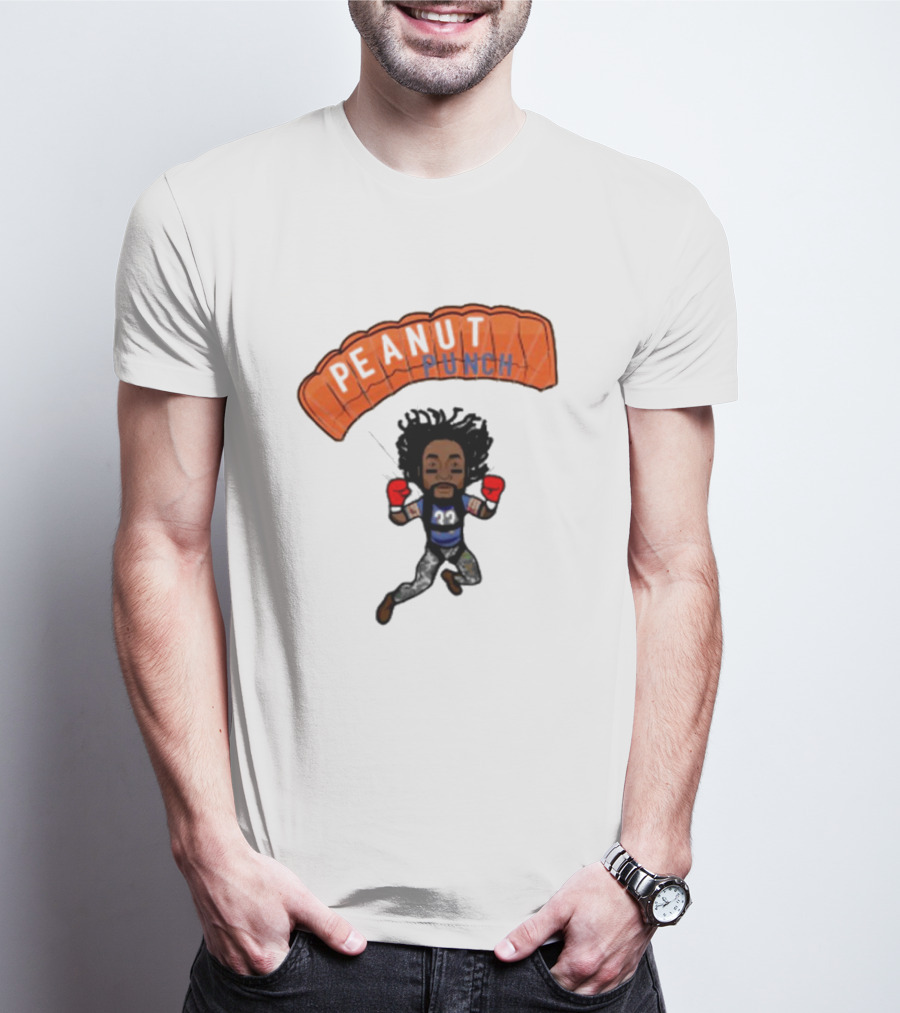 Charles Tillman Peanut Punch Parachute Skydiving Adventure T-Shirt