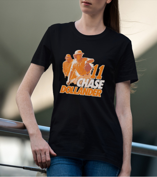 Chase Dollander 11 Baseball Action Player T-Shirt