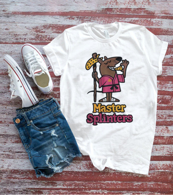 Master Splinters Pizza Slice Lover Ninja Rat T-Shirt