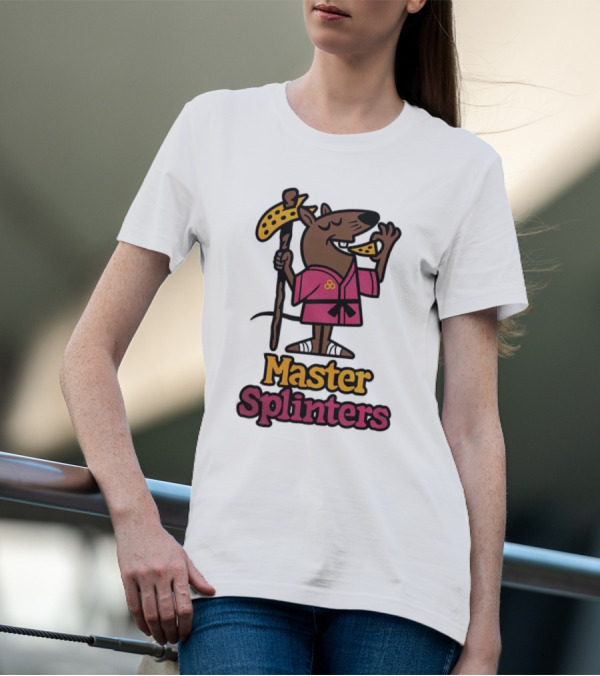 Master Splinters Pizza Slice Lover Ninja Rat T-Shirt