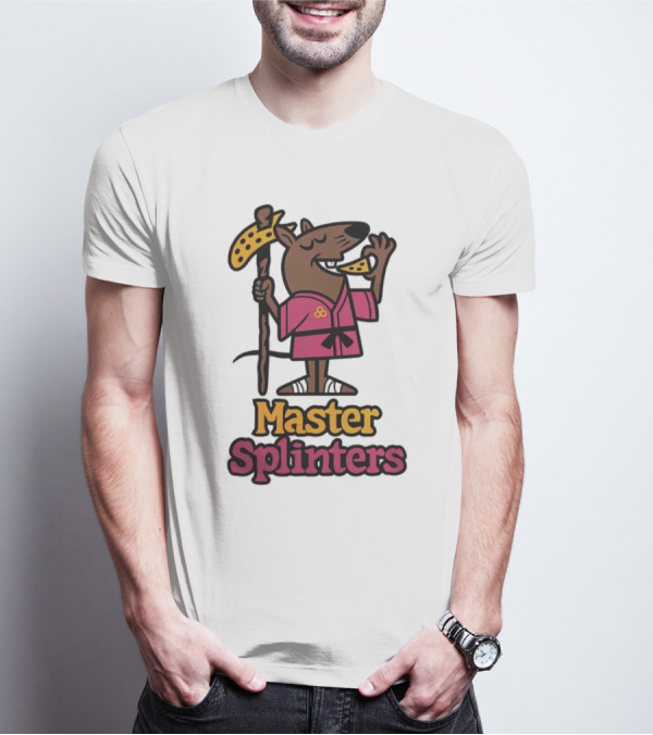 Master Splinters Pizza Slice Lover Ninja Rat T-Shirt