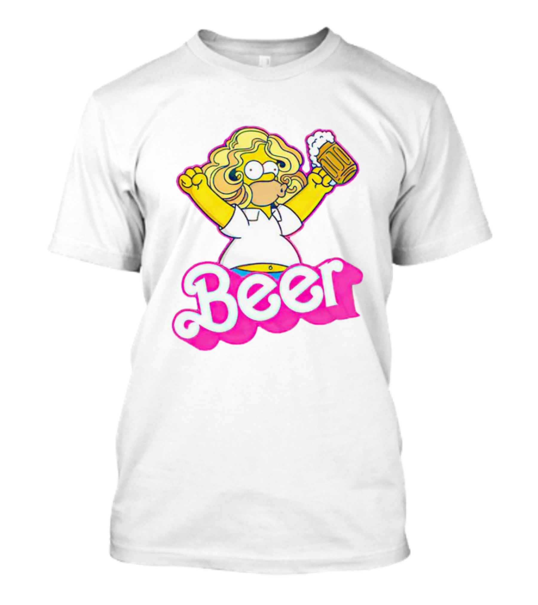 Barbie Homer Simpson Beer Mug T-Shirt