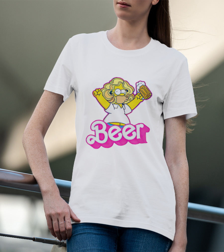 Barbie Homer Simpson Beer Mug T-Shirt
