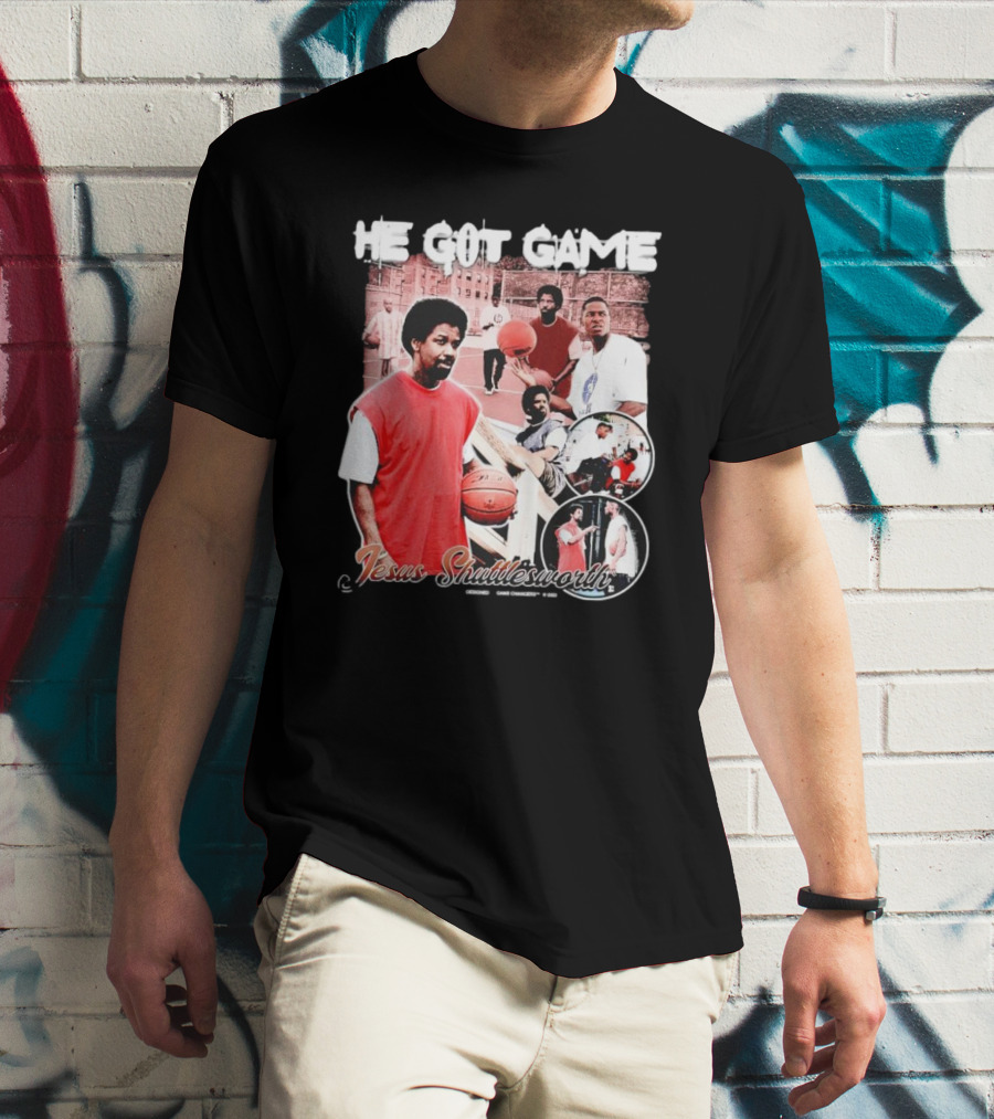 He Got Game Jesus Shuttlesworth Urban Basketball Scene 1998 T-Shirt