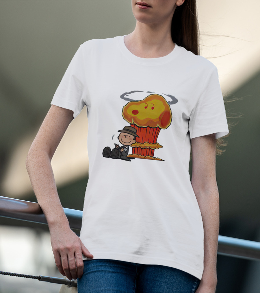 Oppeanutheimer Snoopy Explosion With Charlie Brown Smoking T-Shirt