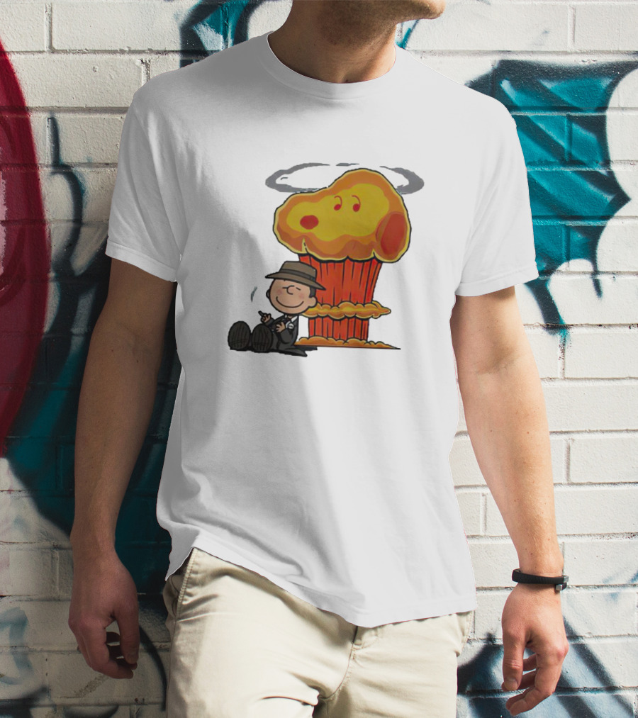 Oppeanutheimer Snoopy Explosion With Charlie Brown Smoking T-Shirt