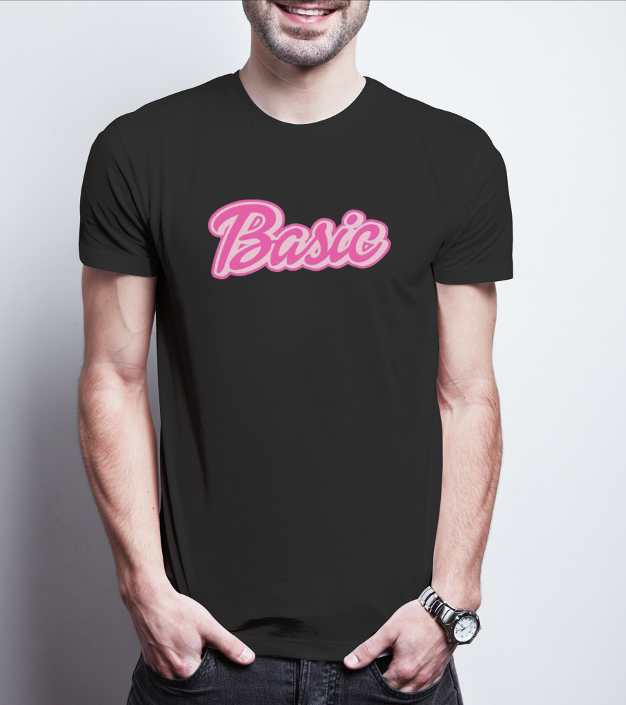 Basic Barbie Pink Script T-Shirt