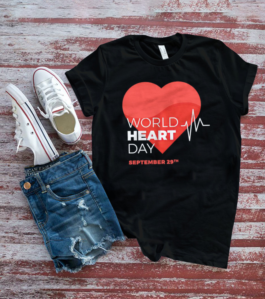 World Heart Day September 29th Heartbeat T-Shirt