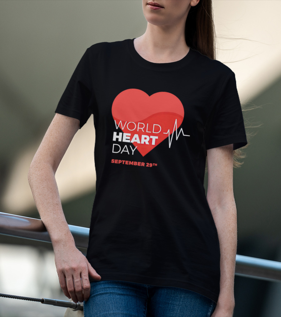 World Heart Day September 29th Heartbeat T-Shirt