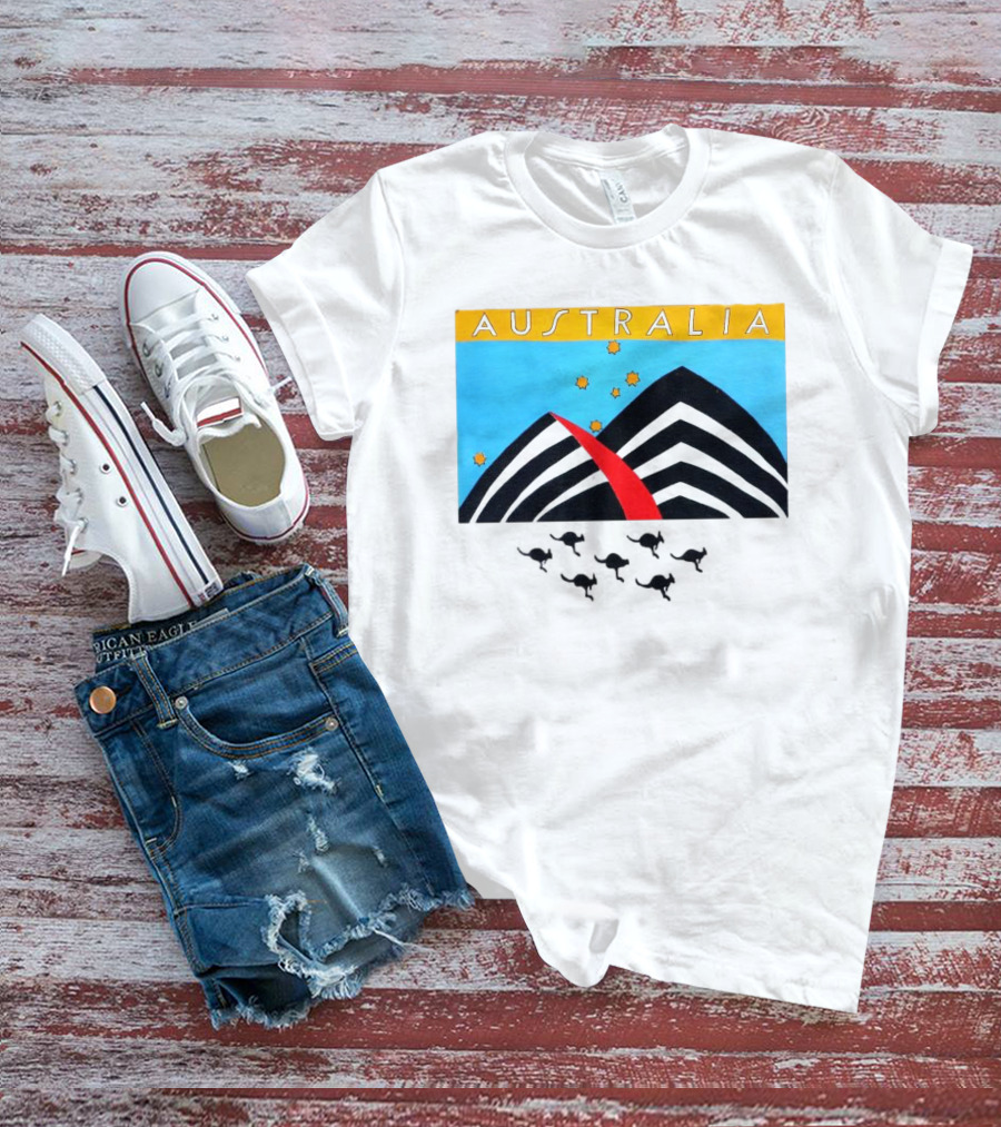Australia Sydney Opera House Kangaroo Vintage T-Shirt