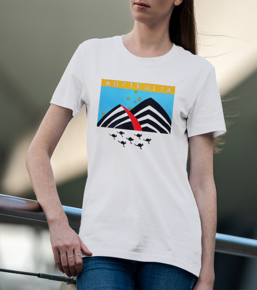 Australia Sydney Opera House Kangaroo Vintage T-Shirt