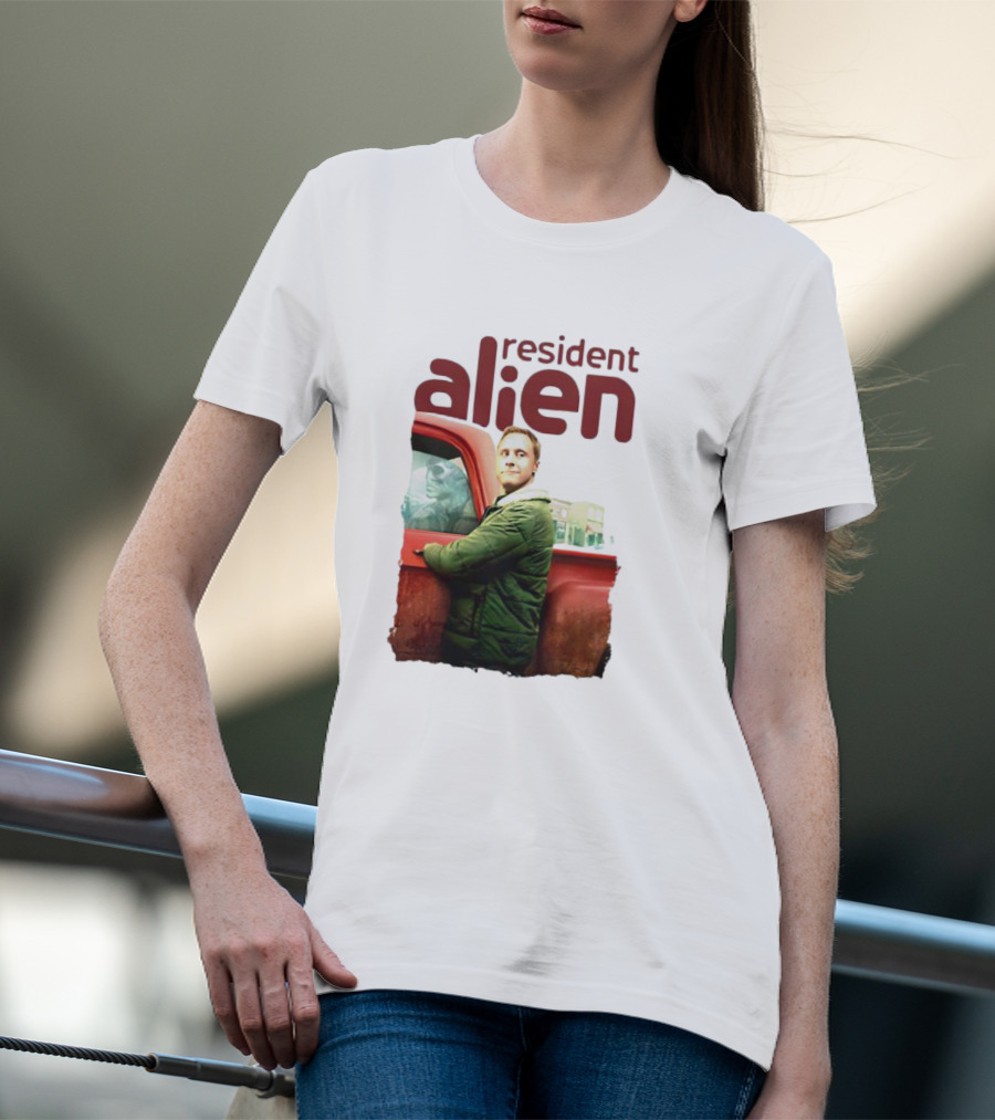 Resident Alien Christmas Truck Scene T-Shirt