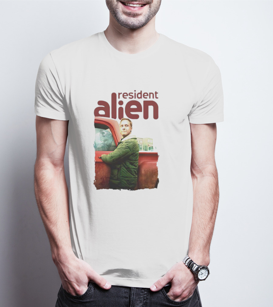 Resident Alien Christmas Truck Scene T-Shirt