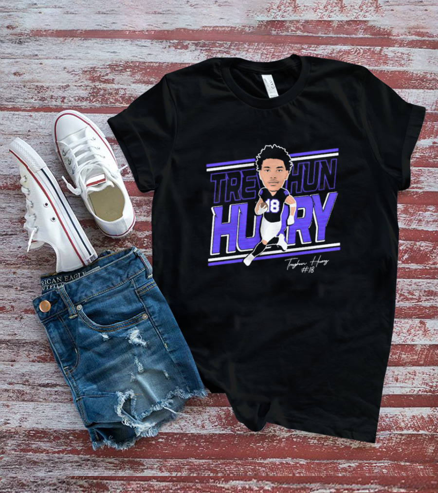 Treyshun Hurry #18 Support Weber State Wide Receiver T-Shirt