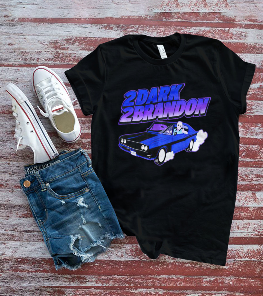 2 Dark 2 Brandon Purple Car Graphic With Driving Character T-Shirt