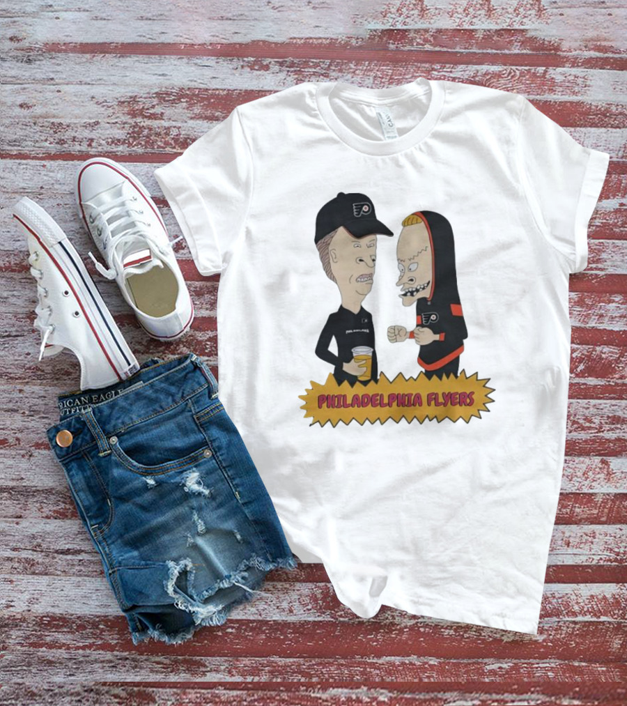 Beavis And Butt-Head Philadelphia Flyers Characters T-Shirt