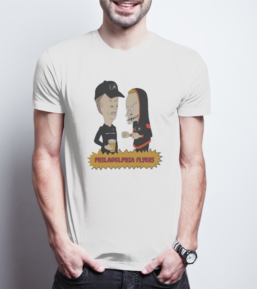 Beavis And Butt-Head Philadelphia Flyers Characters T-Shirt