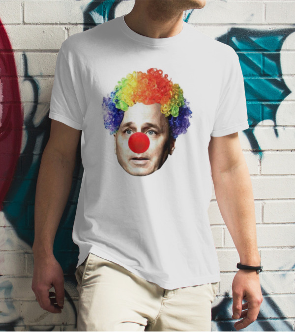 Rainbow Wig Red Nose Burdenburner Brian Clownman T-Shirt