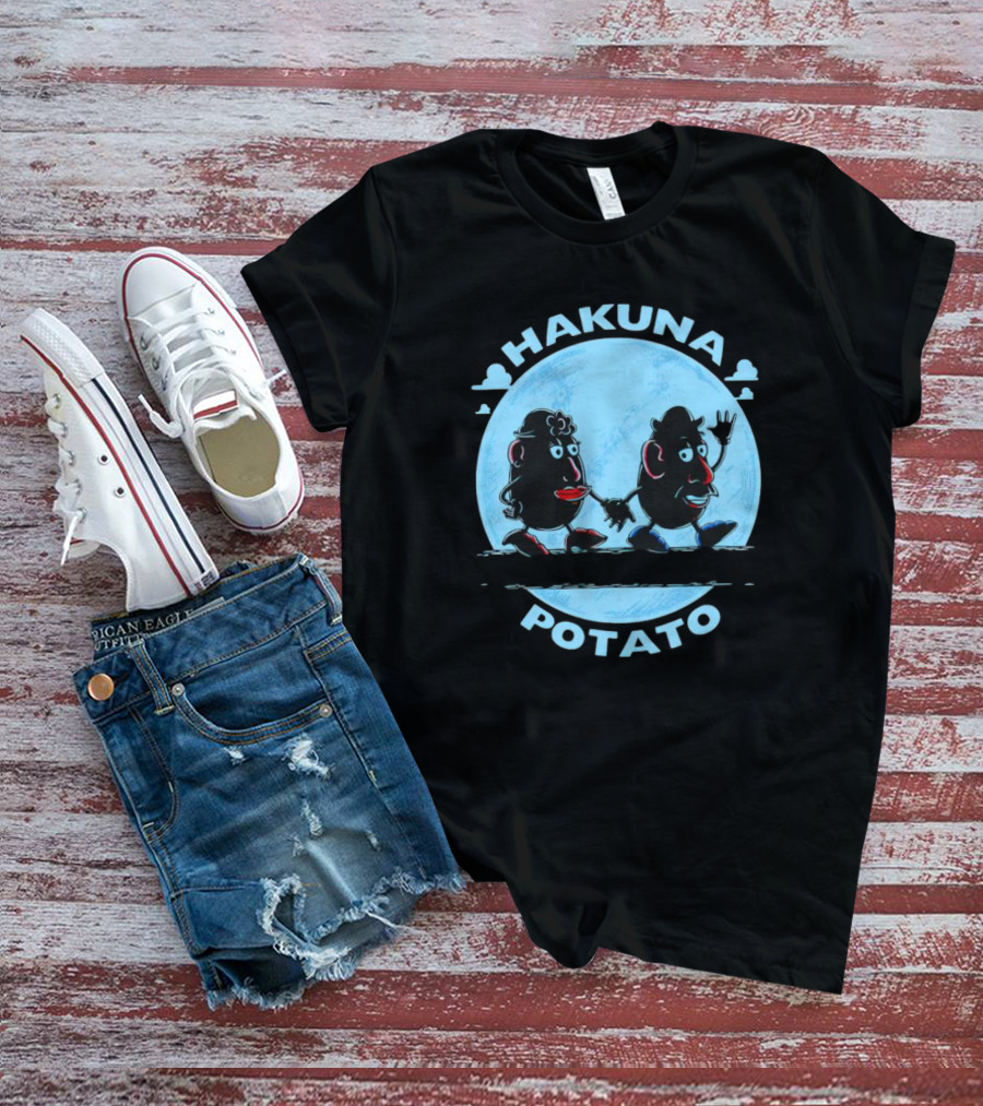 Hakuna Potato Walking Pastel Moon T-Shirt