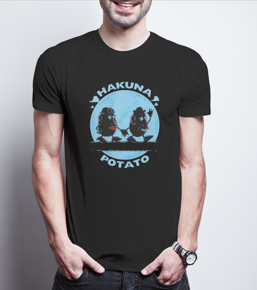 Hakuna Potato Walking Pastel Moon T-Shirt