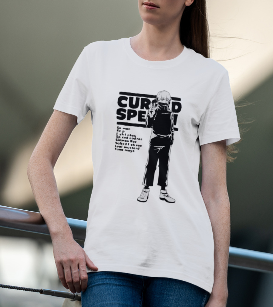 Cursed Speech Jujutsu Kaisen Toge Inumaki Sa Mon Shake Salmon Roe Tuna Mayo T-Shirt