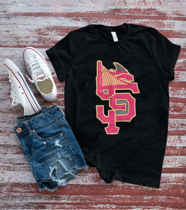 San Francisco 49ers Giants Sharks Warriors Golden Gate Bridge T-Shirt