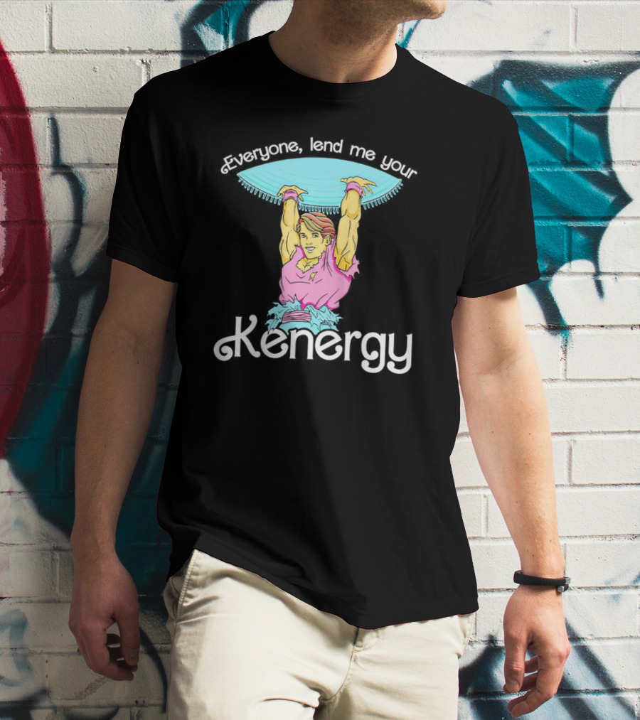 Everyone Lend Me Your Kenergy 80s Workout Style With Colorful Fitness T-Shirt