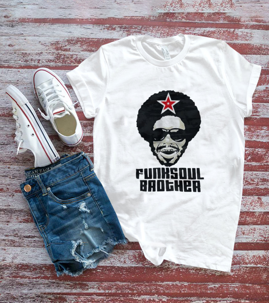 Funk Soul Brother Afro Star Retro Vintage T-Shirt
