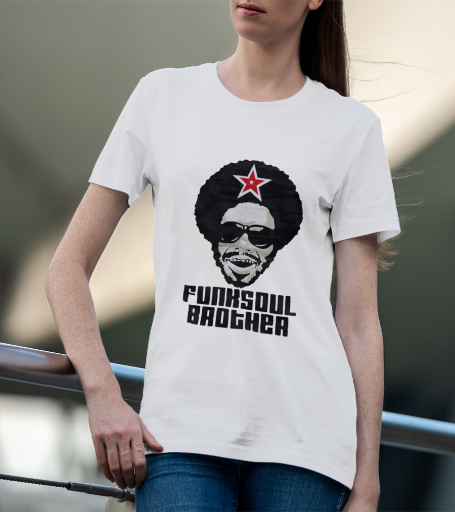 Funk Soul Brother Afro Star Retro Vintage T-Shirt