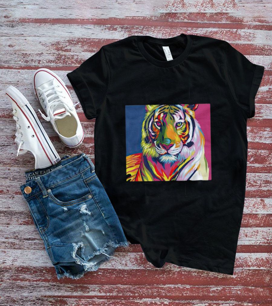 Dareto Be Bold Colorful Tiger T-Shirt