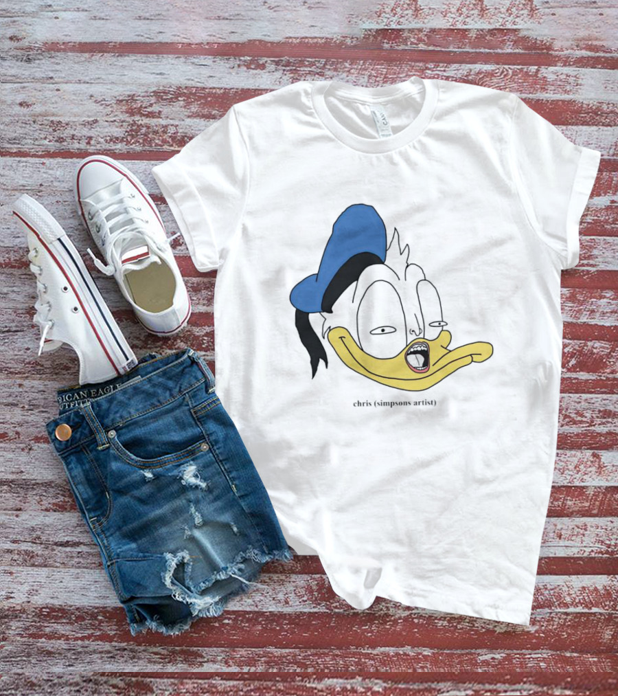 Donna Duck Chris Simpsons Artist Character Blue Hat T-Shirt