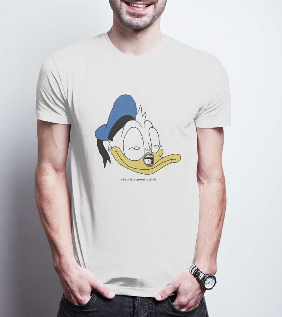 Donna Duck Chris Simpsons Artist Character Blue Hat T-Shirt