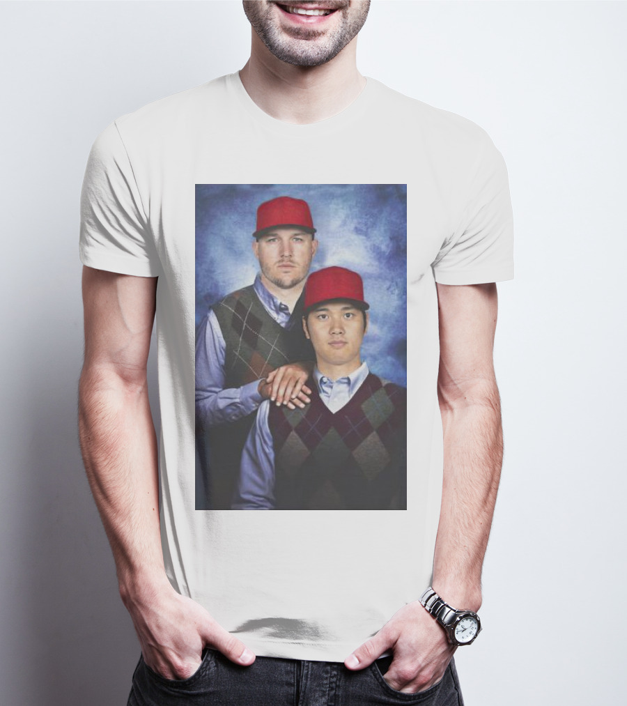Los Angeles Angels Shohei Ohtani And Mike Trout Baseball Step Brothers Movie T-Shirt