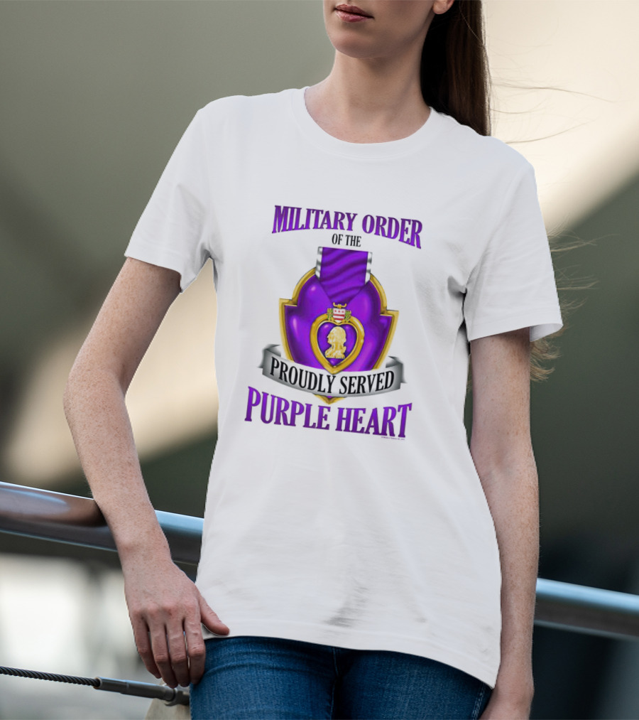 Military Order Of The Proudly Served Purple Heart Honor Emblem T-Shirt
