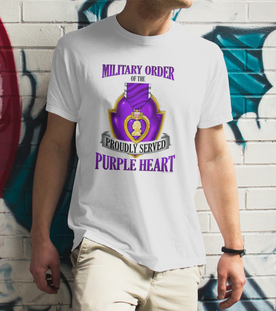 Military Order Of The Proudly Served Purple Heart Honor Emblem T-Shirt