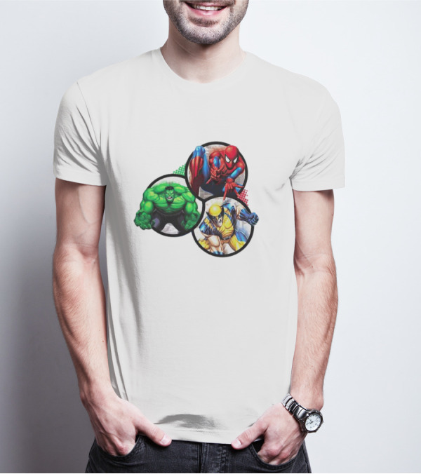 Marvel's Trinity Hulk Spider-Man Wolverine T-Shirt
