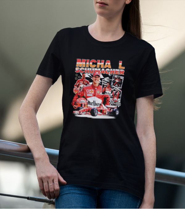 Michael Schumacher F1 Racing Legend Ferrari Champion Collage T-Shirt