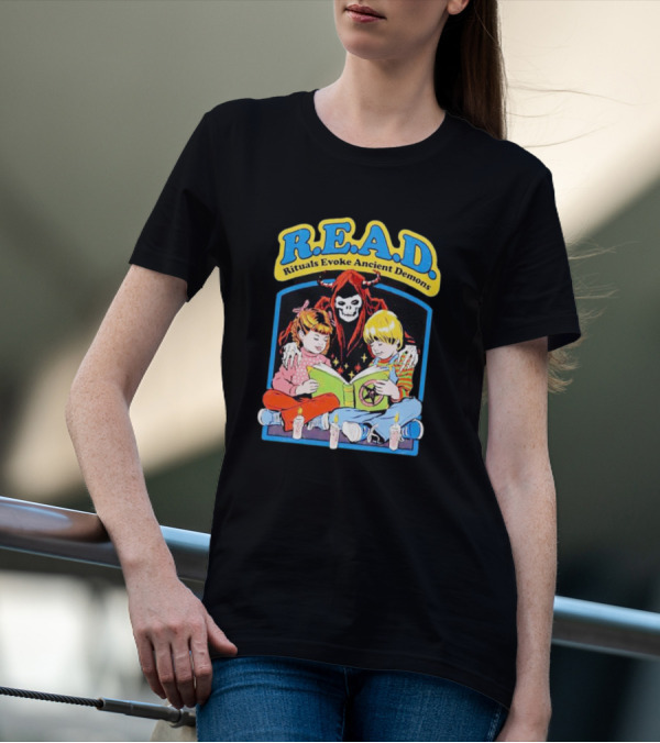 R.E.A.D. Rituals Evoke Ancient Demons Grim Reaper Storytime With Children And Candles T-Shirt