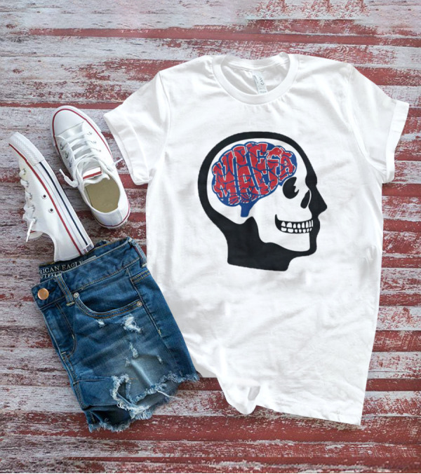 Mafia Bills Skull Brain Typography T-Shirt