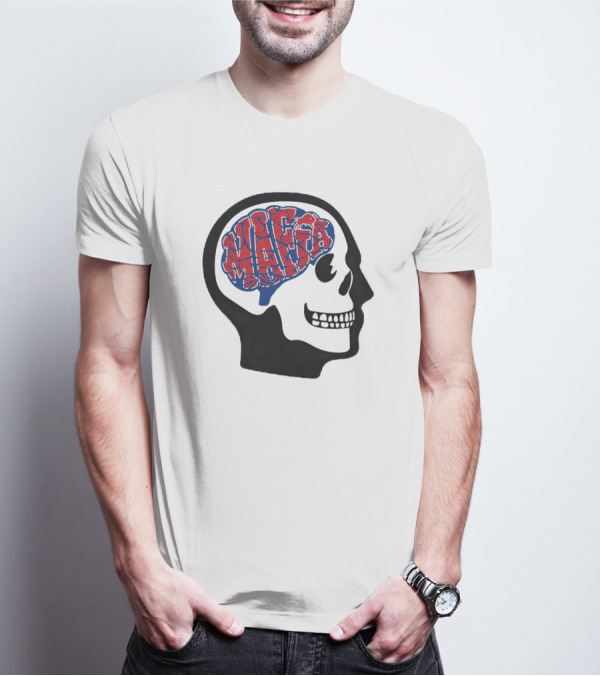 Mafia Bills Skull Brain Typography T-Shirt