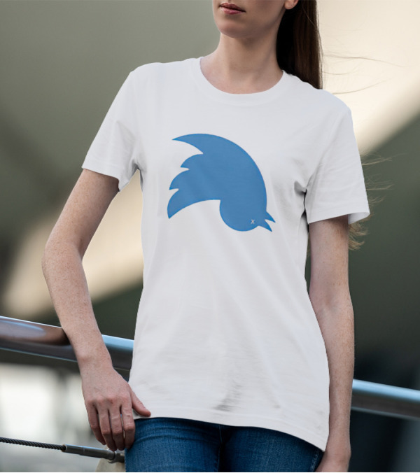 Twitter Logo Upside Down Bird With X Eye T-Shirt
