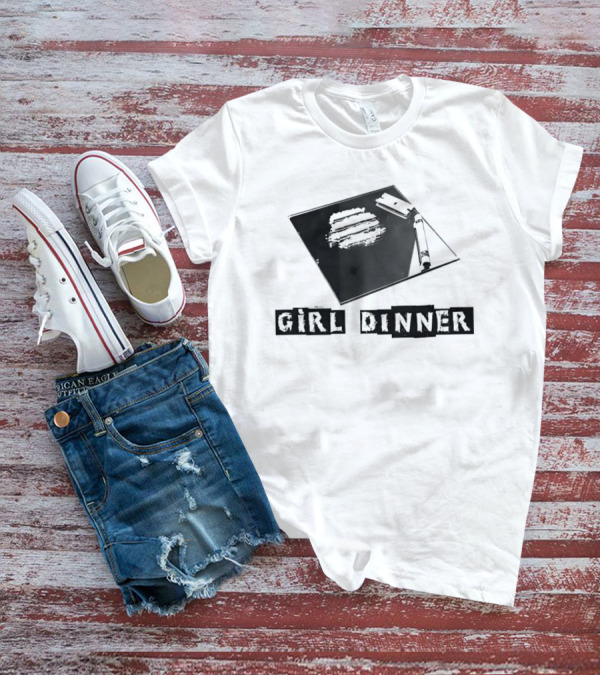 Girl Dinner Pizza With Cigarette And Knife T-Shirt
