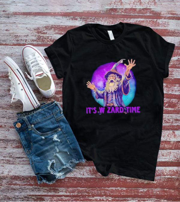 It's Wizard Time Magical Purple Space Wizard T-Shirt