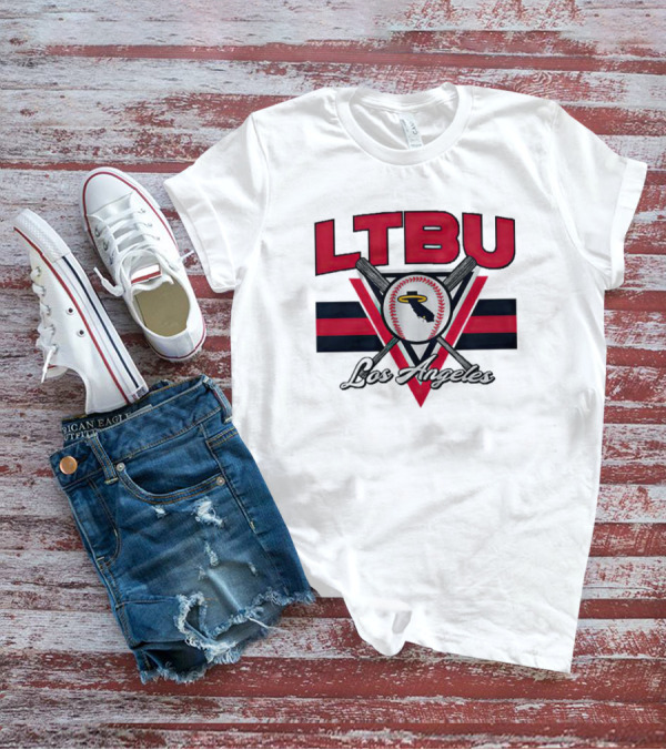 LTBU Los Angeles Baseball Crossed Bats Halo T-Shirt