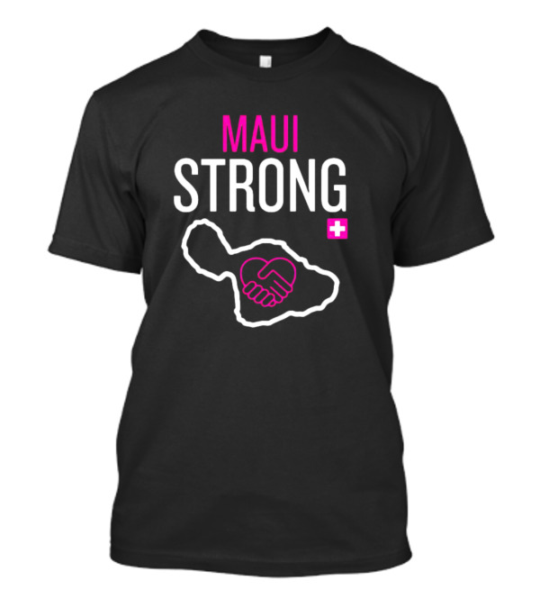 Maui Strong Red Cross Unity Hands Island T-Shirt