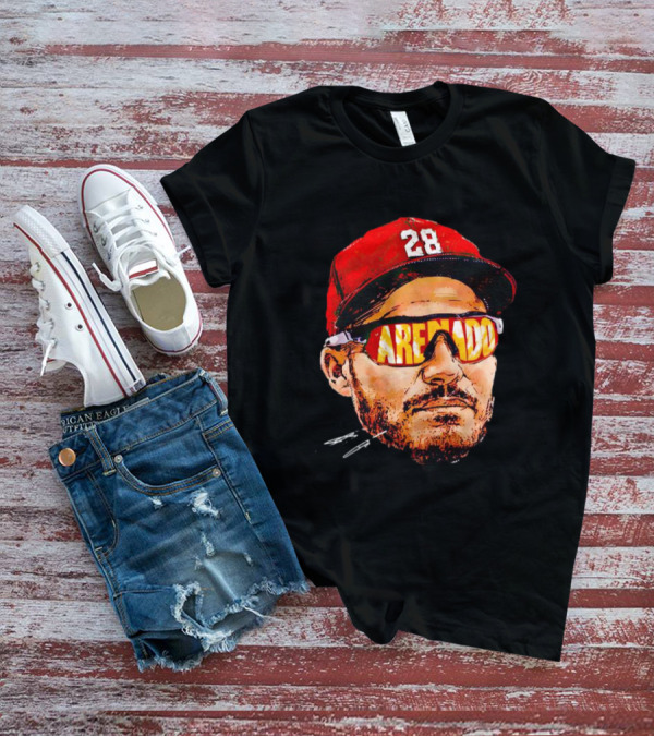 Nolan Arenado St. Louis Cardinals Number 28 Sunglasses Signature T-Shirt