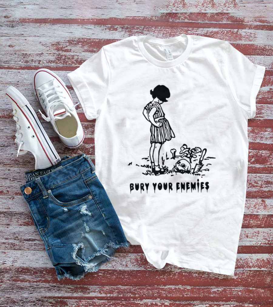 Bury Your Enemies Dark Humor Silhouette Scene T-Shirt