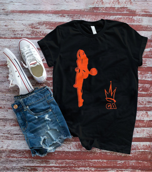 Georgia Amoore GA Basketball Silhouette With Crown T-Shirt