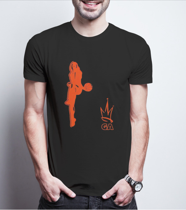 Georgia Amoore GA Basketball Silhouette With Crown T-Shirt